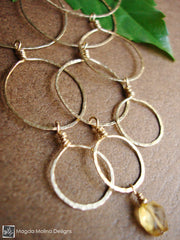 The Elegant Gold Bubbles & Citrine Necklace