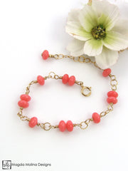 Mini Goddess (children) Pink Coral Bracelet