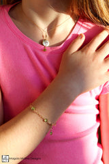 Mini Goddess (children) Delicate Peridot Bracelet
