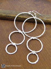 The "7 Different Ways" Hammered Silver Bubbles Earrings