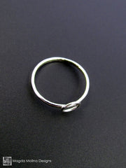 The Delicate Mini Silver Bubbles Stackable Rings (1 piece)