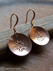 The Stamped Copper LOVE: INFINITE Spiral Affirmation Earrings
