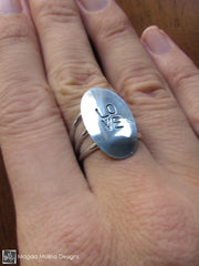 The Hand Stamped Silver Affirmation "LOVE" Ring
