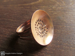 The Large Copper LOVE: INFINITE Affirmation Ring