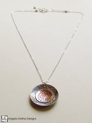 The Silver And Copper LOVE: INFINITE  Spiral Necklace