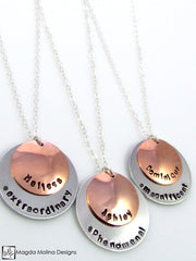 The #Phenomenal Silver & Copper Hashtag Necklace