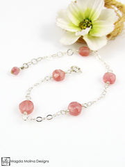 Mini Goddess (children) Delicate Cherry Quartz Bracelet