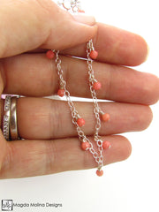 Mini Goddess (children) Tiny Pink Coral Bracelet