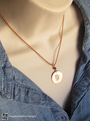 The Hand Stamped NAMASTE Copper Necklace