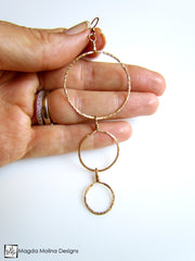 The Hammered Gold or Silver Bubbles Earrings