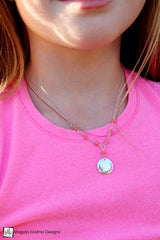 Mini Goddess (children) Pink Coral Necklace