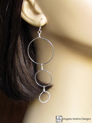 The Hammered Gold or Silver Bubbles Earrings