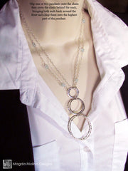 The "47 Different Ways" Silver Bubbles Lariat With Blue Topaz Gemstones
