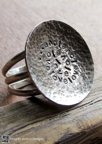 WHOLESALE - The LOVE: INFINITE Large Silver Affirmation Ring