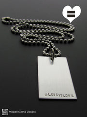 The #LOVEWINS or #LOVEISLOVE Stainless Steel Omnisex Necklace
