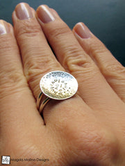 The Small Silver LOVE: INFINITE Affirmation Ring