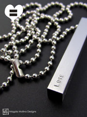 The PEACE LOVE & UNITY Stainless Steel Omnisex Necklace