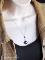 The Delicate Purple Quartz Chain Necklace on Silver or Gold