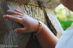 Mini Goddess (children) Personalized Silver And Freshwater Pearls Bracelet