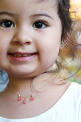 Mini Goddess (children) Cherry Quartz Drops Necklace