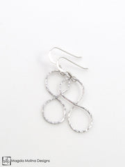 The Hammered Silver Infinity Earrings