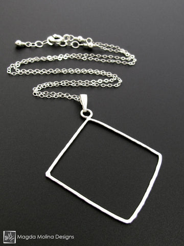 WHOLESALE - The Delicate Hammered Silver Diamond Necklace