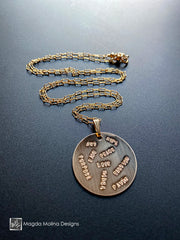 The Personalized Hand Stamped LIFE CREATION Necklace in Silver or Gold-Filled