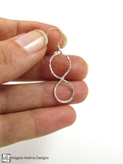 The Hammered Silver Infinity Earrings