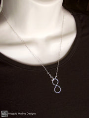 The Hammered Silver Infinity Necklace
