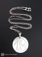 The Personalized Hand Stamped LIFE CREATION Necklace in Silver or Gold-Filled