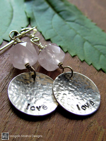 WHOLESALE - The Rose Quartz LOVE Affirmation Earrings