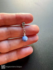 Delicate Sky Blue Quartz and Silver Earrings