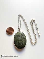 Simple Silver And Jasper Necklace
