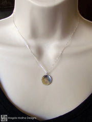 The Mini Hammered Silver LOVE: INFINITE Spiral Affirmation Necklace