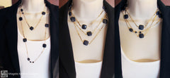 The Long And Elegant Lapis Lazuli and Hammered Gold Necklace