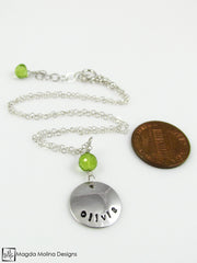 Personalized Mini Goddess (children) Peridot Necklace