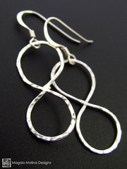 Set: Silver Infinity Bracelet and Earrings