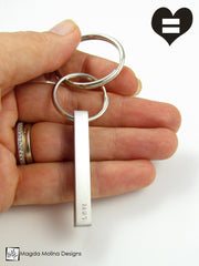 The PEACE LOVE & UNITY Stainless Steel Keychain